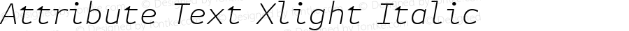 Attribute Text Xlight Italic