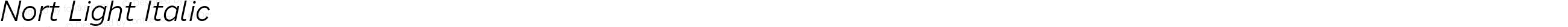 Nort Light Italic