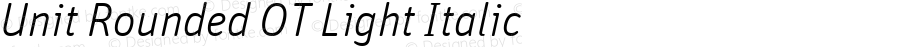 Unit Rounded OT Light Italic