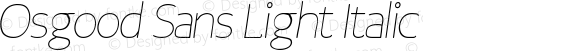 Osgood Sans Light Italic