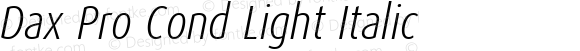 Dax Pro Cond Light Italic