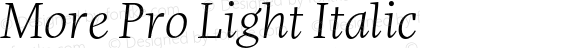 More Pro Light Italic