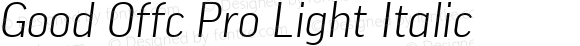 Good Offc Pro Light Italic