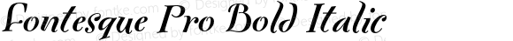 Fontesque Pro Bold Italic