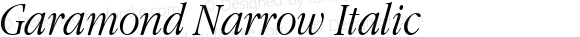 Garamond Narrow Italic