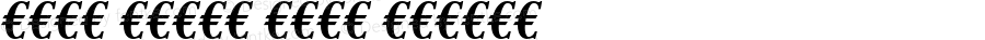 Euro Serif Bold Italic