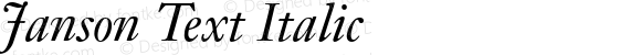 Janson Text Italic