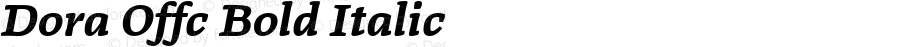 Dora Offc Bold Italic