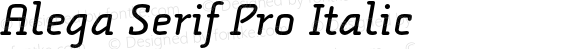 Alega Serif Pro Italic