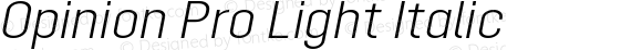 Opinion Pro Light Italic