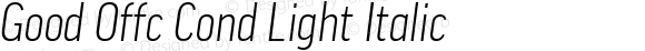 Good Offc Cond Light Italic