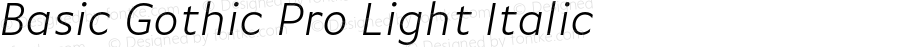 BasicGothicPro-LightItalic