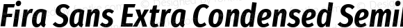 Fira Sans Extra Condensed SemiBold Italic