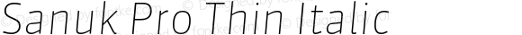 Sanuk Pro Thin Italic