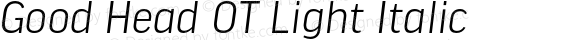 Good Head OT Light Italic