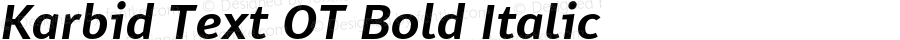 Karbid Text OT Bold Italic