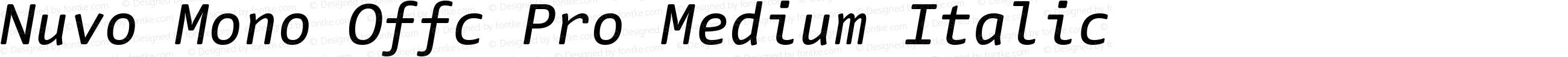 Nuvo Mono Offc Pro Medium Italic