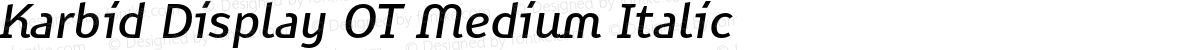 Karbid Display OT Medium Italic