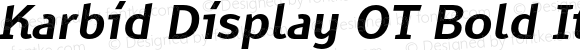 Karbid Display OT Bold Italic