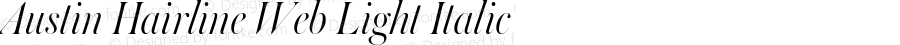 Austin Hairline Web Light Italic