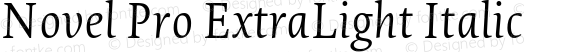 Novel Pro ExtraLight Italic