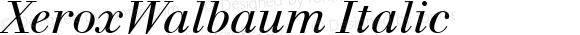 XeroxWalbaum Italic