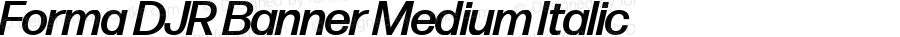 Forma DJR Banner Medium Italic