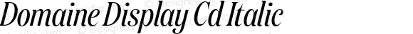 Domaine Display Cd Italic