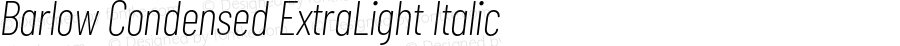 Barlow Condensed ExtraLight Italic