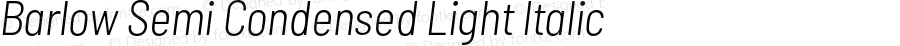 Barlow Semi Condensed Light Italic