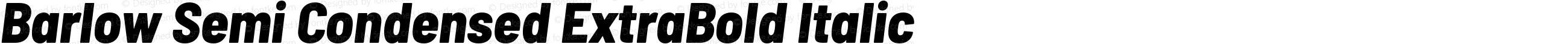 Barlow Semi Condensed ExtraBold Italic