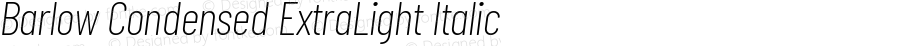 Barlow Condensed ExtraLight Italic