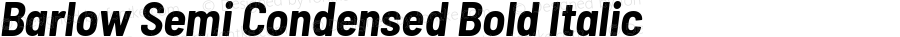 Barlow Semi Condensed Bold Italic