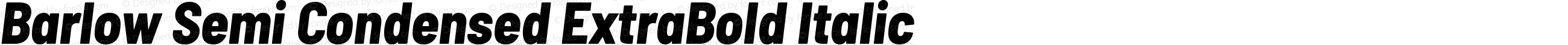 Barlow Semi Condensed ExtraBold Italic