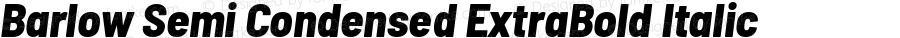 Barlow Semi Condensed ExtraBold Italic