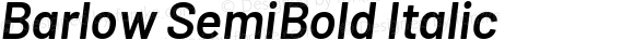 Barlow SemiBold Italic