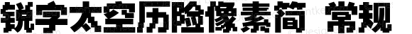 锐字太空历险像素简 常规 Version 1.0  www.reeji.com  锐字潮牌字库 上海锐线创意设计有限公司拥有版权