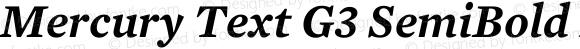 Mercury Text G3 SemiBold Italic