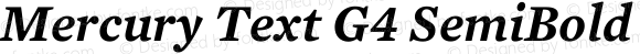 Mercury Text G4 SemiBold Italic