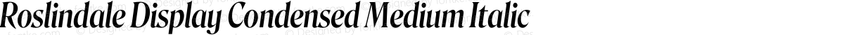 Roslindale Display Condensed Medium Italic