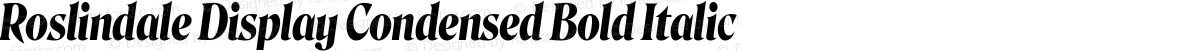 Roslindale Display Condensed Bold Italic