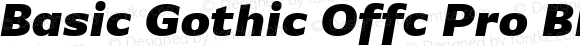 Basic Gothic Offc Pro Black Italic
