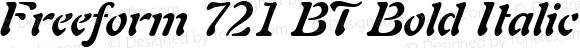 Freeform 721 BT Bold Italic