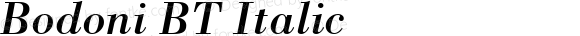 Bodoni Italic BT