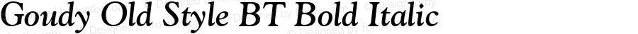 Goudy Old Style Bold Italic BT