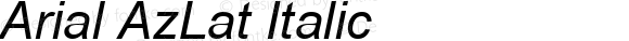 Arial AzLat Italic Version 1.1 - November 1992