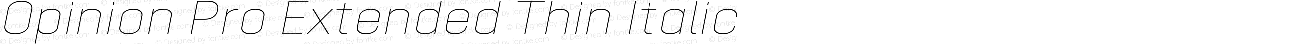 Opinion Pro Extended Thin Italic