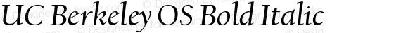 UC Berkeley OS Bold Italic