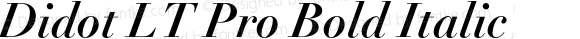 Didot LT Pro Bold Italic