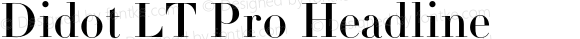 Didot LT Pro Headline